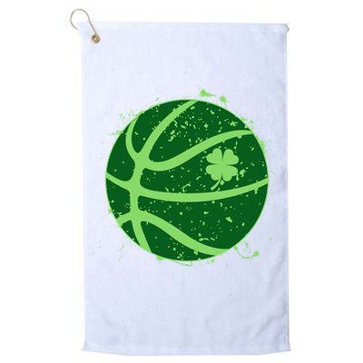 St Patrick's Day Lucky Shamrock Paint Splat Basketball Golf Towel