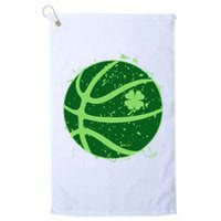 St Patrick's Day Lucky Shamrock Paint Splat Basketball Golf Towel