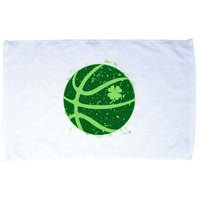 St Patrick's Day Lucky Shamrock Paint Splat Basketball Microfiber Hand Towel