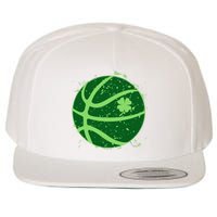 St Patrick's Day Lucky Shamrock Paint Splat Basketball Wool Snapback Cap