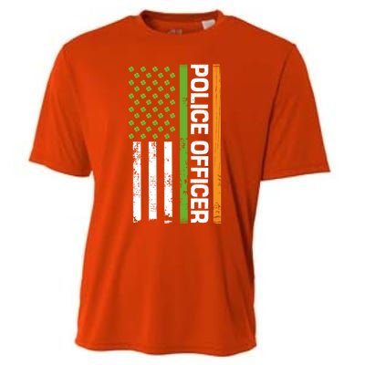 St Patrick's Day Irish American Flag Police Officer Gift Cool Gift Cooling Performance Crew T-Shirt