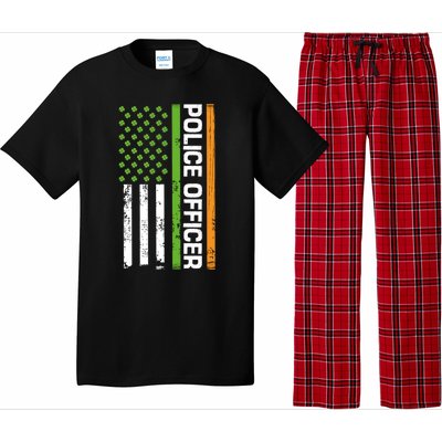 St Patrick's Day Irish American Flag Police Officer Gift Cool Gift Pajama Set