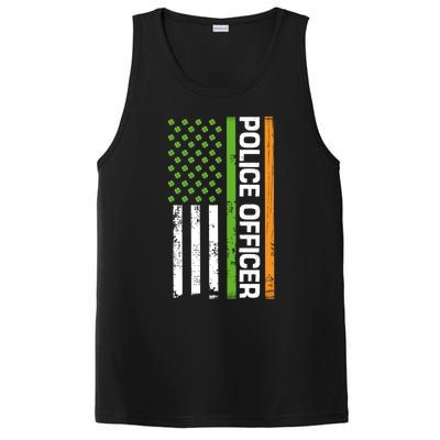 St Patrick's Day Irish American Flag Police Officer Gift Cool Gift PosiCharge Competitor Tank