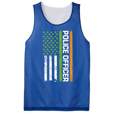 St Patrick's Day Irish American Flag Police Officer Gift Cool Gift Mesh Reversible Basketball Jersey Tank