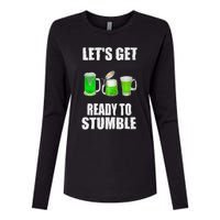 Saint Patrick's Day Lets Get Readyo Stumble Womens Cotton Relaxed Long Sleeve T-Shirt