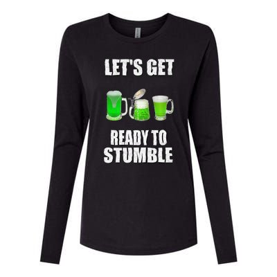 Saint Patrick's Day Lets Get Readyo Stumble Womens Cotton Relaxed Long Sleeve T-Shirt