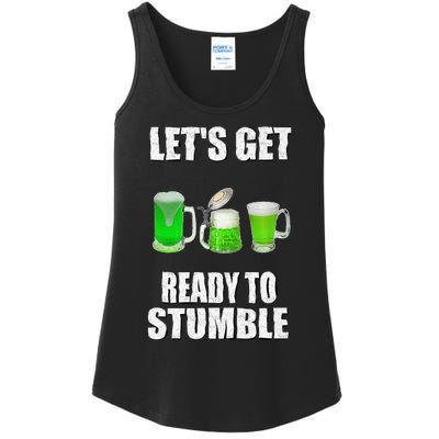 Saint Patrick's Day Lets Get Readyo Stumble Ladies Essential Tank