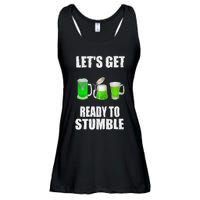 Saint Patrick's Day Lets Get Readyo Stumble Ladies Essential Flowy Tank