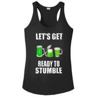 Saint Patrick's Day Lets Get Readyo Stumble Ladies PosiCharge Competitor Racerback Tank