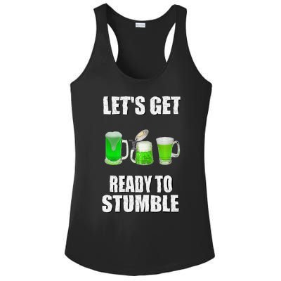 Saint Patrick's Day Lets Get Readyo Stumble Ladies PosiCharge Competitor Racerback Tank