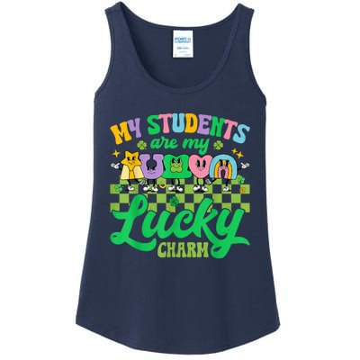 St Patricks Day Teacher My Students Are My Lucky Charm Ladies Essential Tank