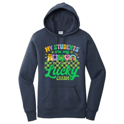 St Patricks Day Teacher My Students Are My Lucky Charm Women's Pullover Hoodie