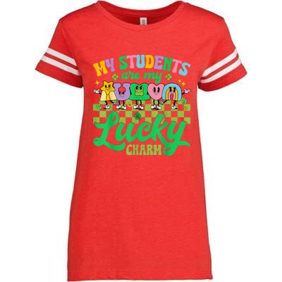 St Patricks Day Teacher My Students Are My Lucky Charm Enza Ladies Jersey Football T-Shirt