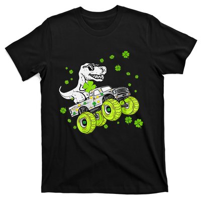 St Patricks Day Monster Truck Dinosaur T-Shirt