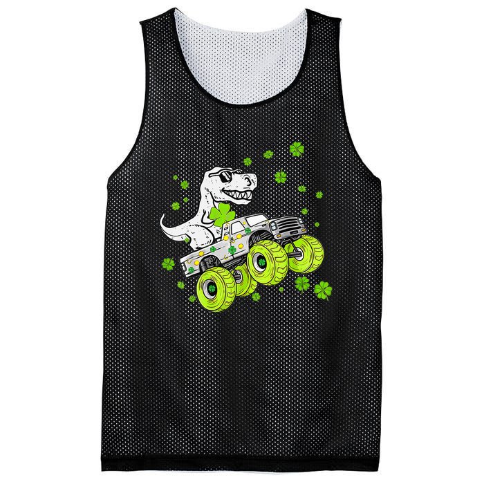 St Patricks Day Monster Truck Dinosaur Mesh Reversible Basketball Jersey Tank