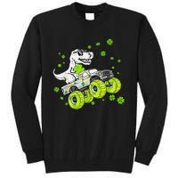 St Patricks Day Monster Truck Dinosaur Tall Sweatshirt