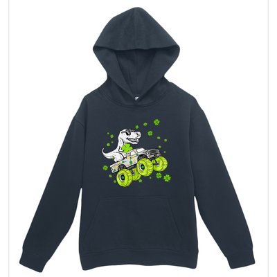 St Patricks Day Monster Truck Dinosaur Urban Pullover Hoodie