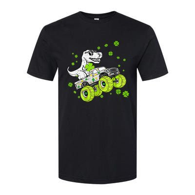 St Patricks Day Monster Truck Dinosaur Softstyle CVC T-Shirt