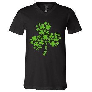 St Patricks Day Shamrock Funny Cute Shamrock St Patricks Day V-Neck T-Shirt