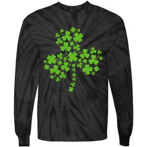 St Patricks Day Shamrock Funny Cute Shamrock St Patricks Day Tie-Dye Long Sleeve Shirt