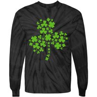 St Patricks Day Shamrock Funny Cute Shamrock St Patricks Day Tie-Dye Long Sleeve Shirt