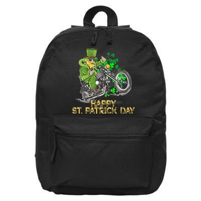 St Patricks Day For Motorcycle Bike Biker Rider 16 in Basic Backpack