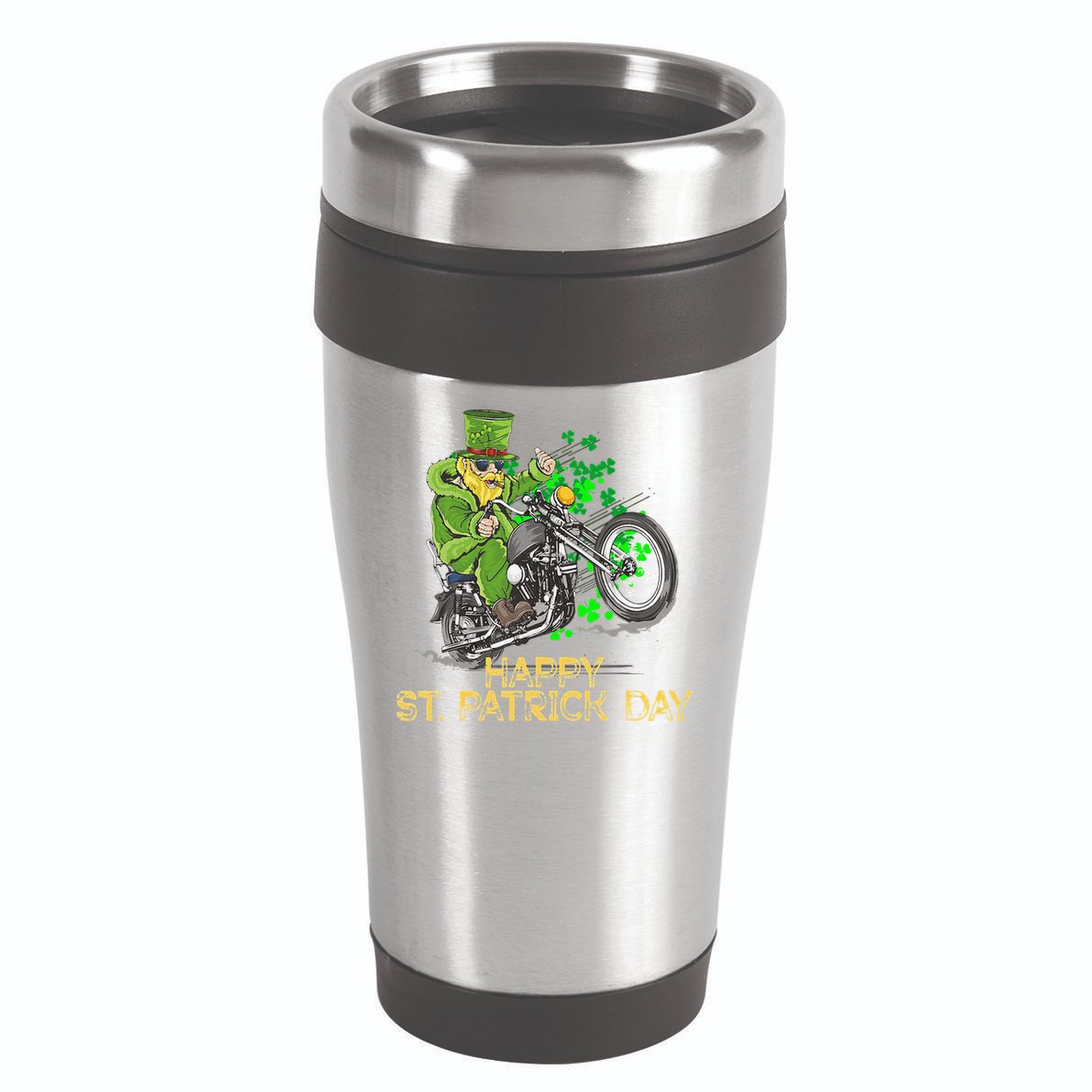 St Patricks Day For Motorcycle Bike Biker Rider 16oz Travel Tumbler