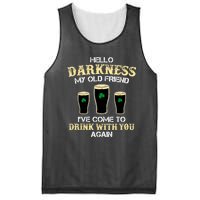 St. Patricks Day Hello Darkness My Old Friend Irish Shamrock Beer Day Gift Mesh Reversible Basketball Jersey Tank