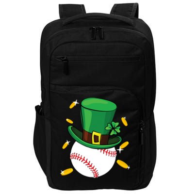 St Patricks Day Baseball Leprechaun Irish Catcher Gift Impact Tech Backpack