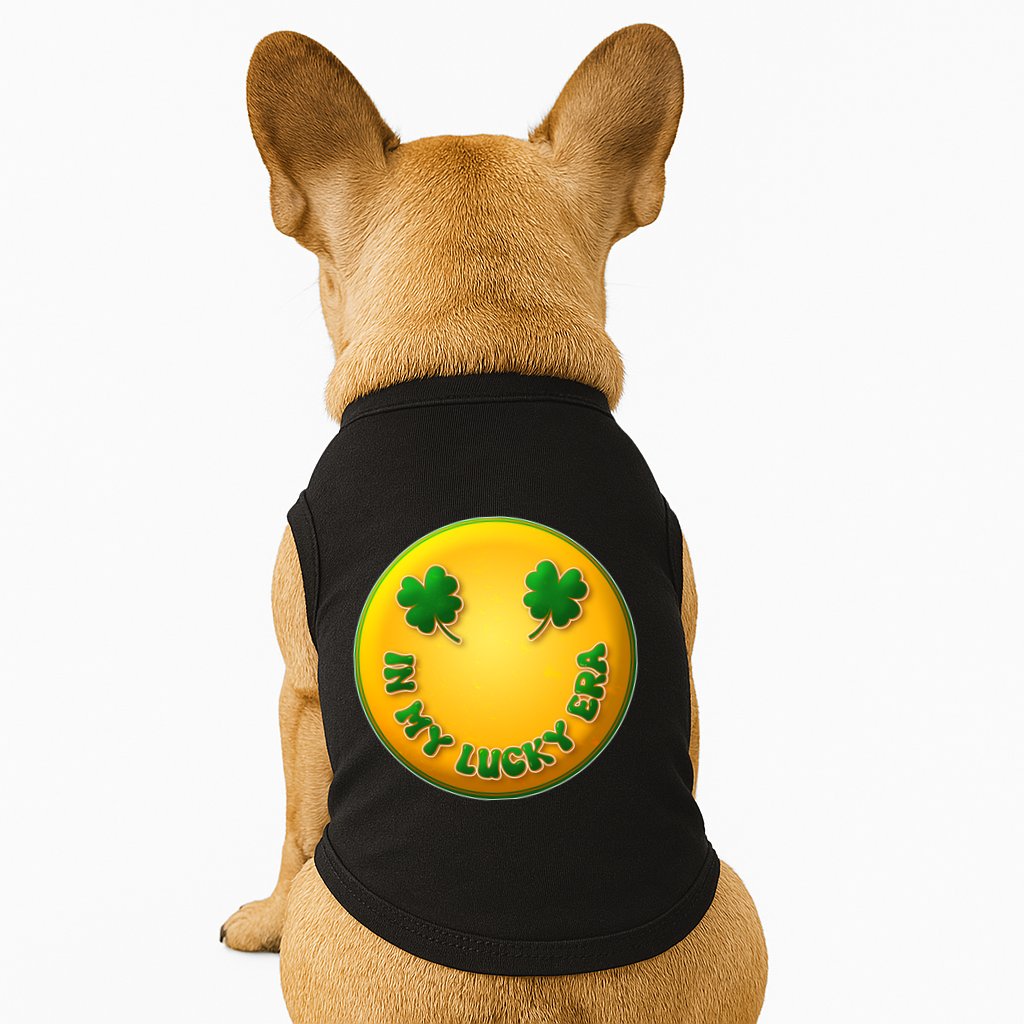 St Patricks Day In My Lucky Era Smiley Emoji Doggie Tank
