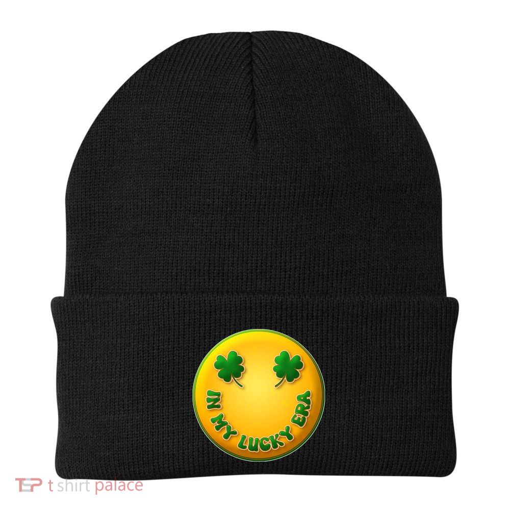 St Patricks Day In My Lucky Era Smiley Emoji Beanie