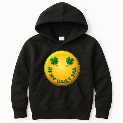 St Patricks Day In My Lucky Era Smiley Emoji Kids Hoodie
