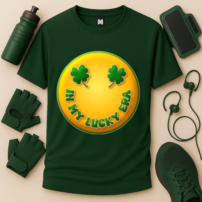 St Patricks Day In My Lucky Era Smiley Emoji Performance Shirt