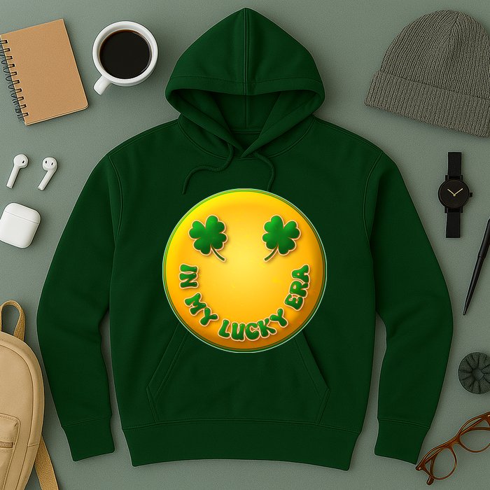 St Patricks Day In My Lucky Era Smiley Emoji Hoodie