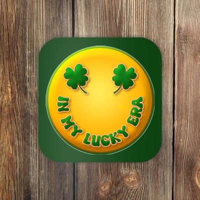 St Patricks Day In My Lucky Era Smiley Emoji Coaster