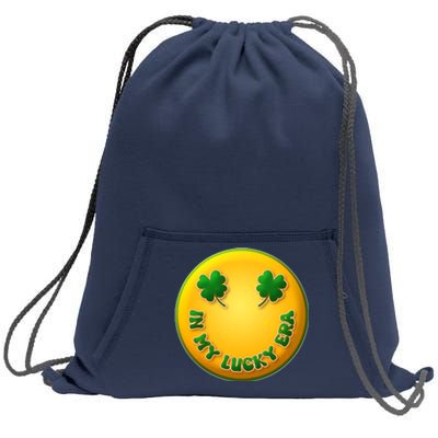 St Patricks Day In My Lucky Era Smiley Emoji Sweatshirt Cinch Pack Bag