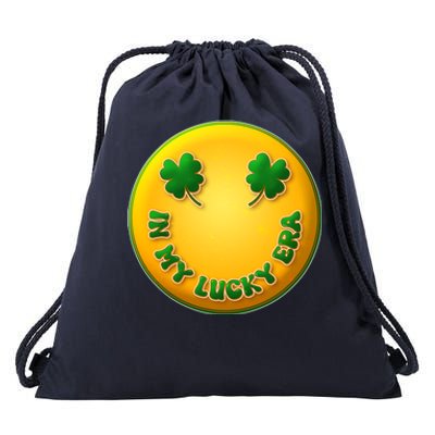 St Patricks Day In My Lucky Era Smiley Emoji Drawstring Bag