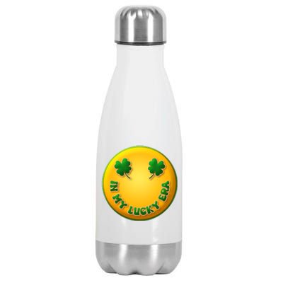 St Patricks Day In My Lucky Era Smiley Emoji Stainless Steel Insulated Water Bottle