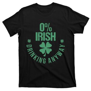 St Patricks Day Funny 0 Irish Pub Shamrock T-Shirt