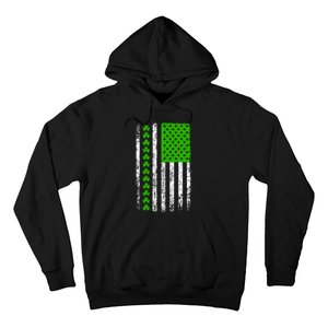 St Patricks Day American Flag Clovers Hoodie