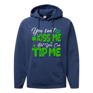 St Patricks Day Pajamas Funny Waitress Bartender Waiter Tips Gift Performance Fleece Hoodie