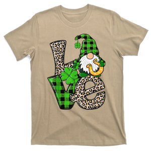 St Patrick's Day Love Gnomes Shamrock Horseshoe Irish Gnome T-Shirt