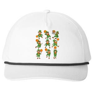 St Patricks Day Leprechaun Basketball Player Snapback Five-Panel Rope Hat