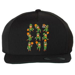 St Patricks Day Leprechaun Basketball Player Wool Snapback Cap