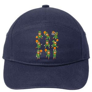 St Patricks Day Leprechaun Basketball Player 7-Panel Snapback Hat