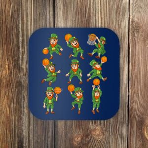 St Patricks Day Leprechaun Basketball Player Coaster