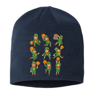 St Patricks Day Leprechaun Basketball Player Sustainable Beanie