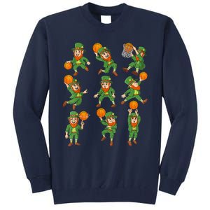 St Patricks Day Leprechaun Basketball Player Tall Sweatshirt