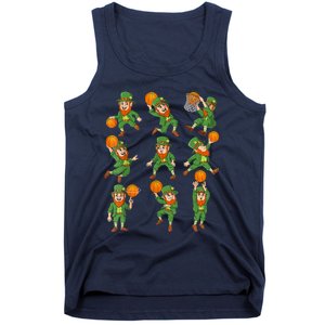 St Patricks Day Leprechaun Basketball Player Tank Top