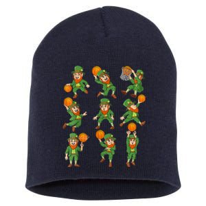 St Patricks Day Leprechaun Basketball Player Short Acrylic Beanie